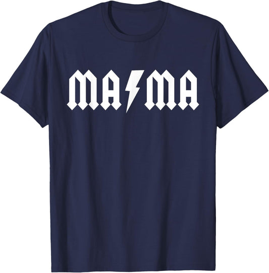 Rock n Roll Mama Birthday Rock Star Matching Family T-Shirt - T-Shirt | Navy