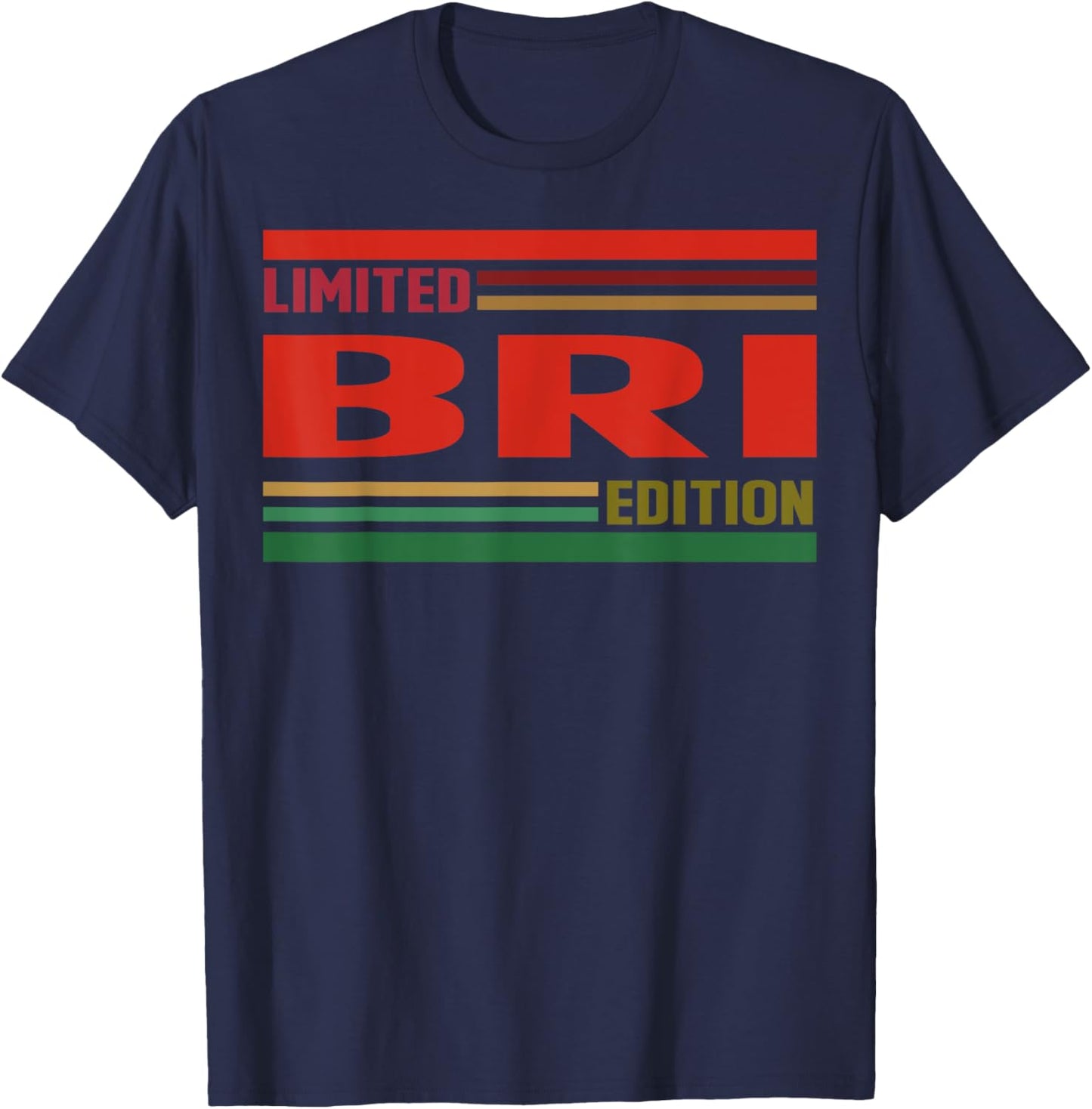 BRI Limited Edition Shirt BRI Name Personalized T-Shirt - T-Shirt | Navy
