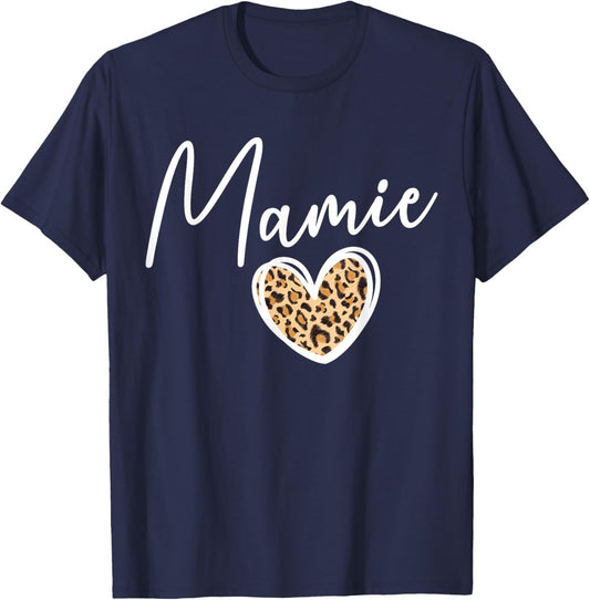 Mamie Grandma Heart Mamie Grandmother T-Shirt - T-Shirt | Navy
