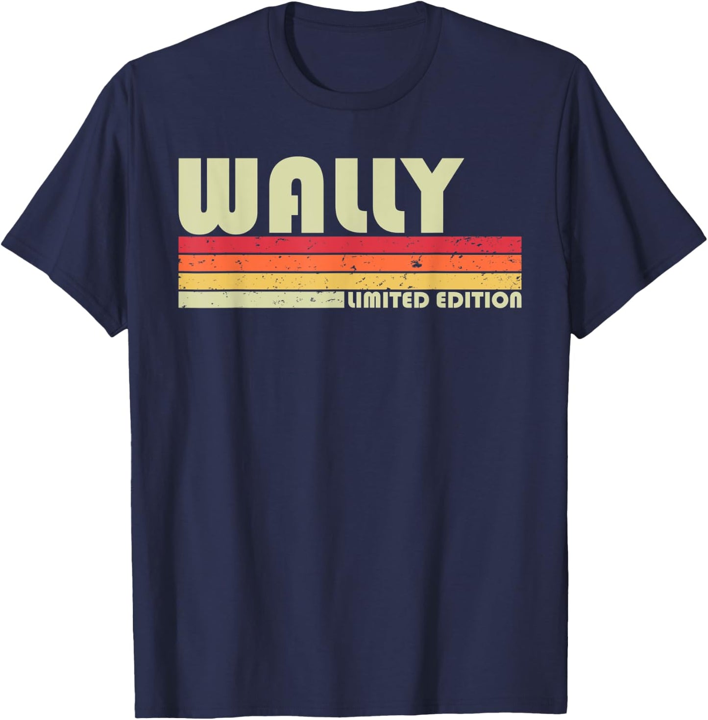 WALLY Gift Name Personalized Funny Retro Vintage Birthday T-Shirt - T-Shirt | Navy