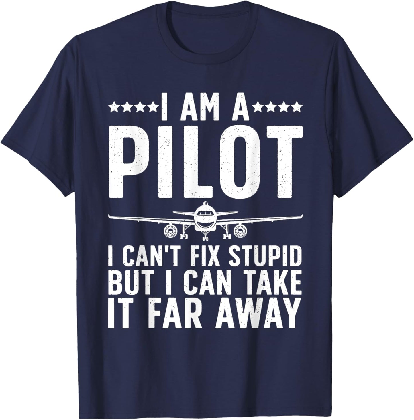 Funny Pilot Art Women Aircraft Themed Airplane Pilot T-Shirt - T-Shirt | Navy