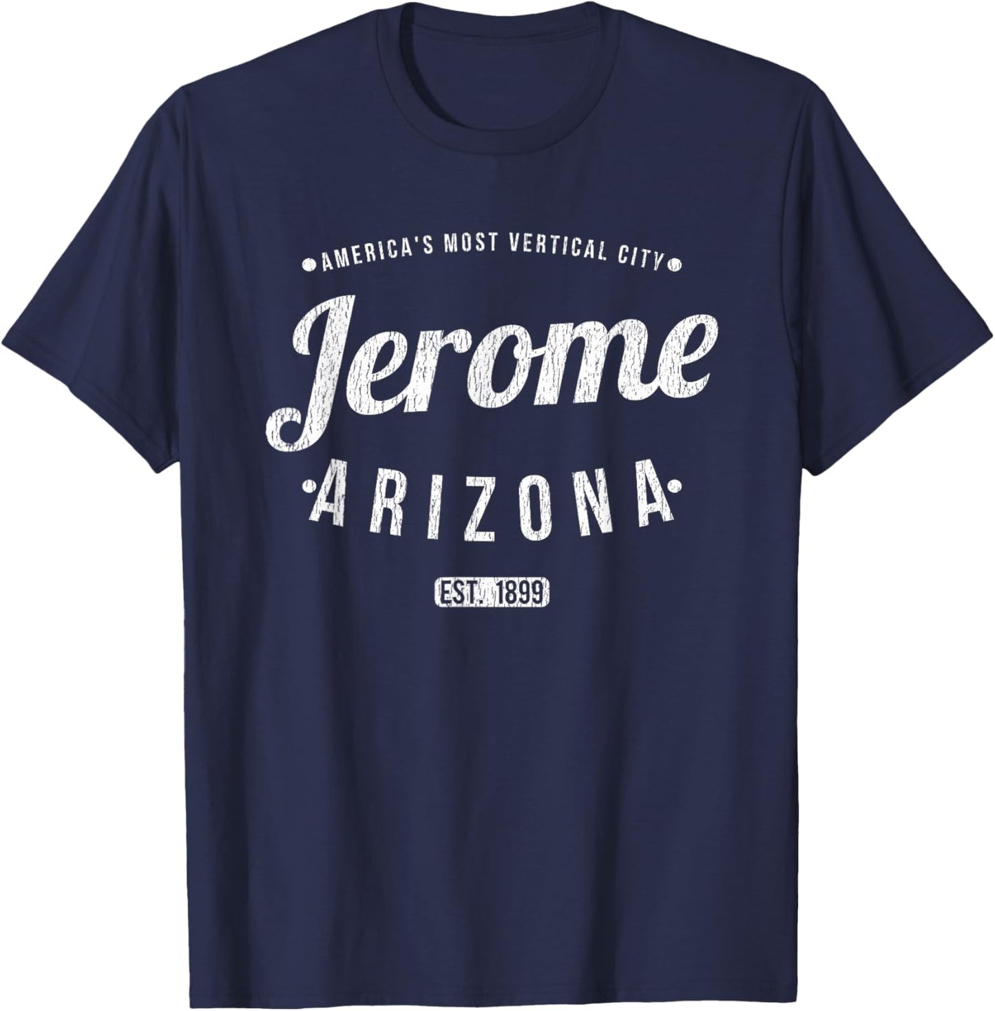 Jerome Arizona Vintage Minimalist Souvenir AZ Jerome T-Shirt - T-Shirt | Navy
