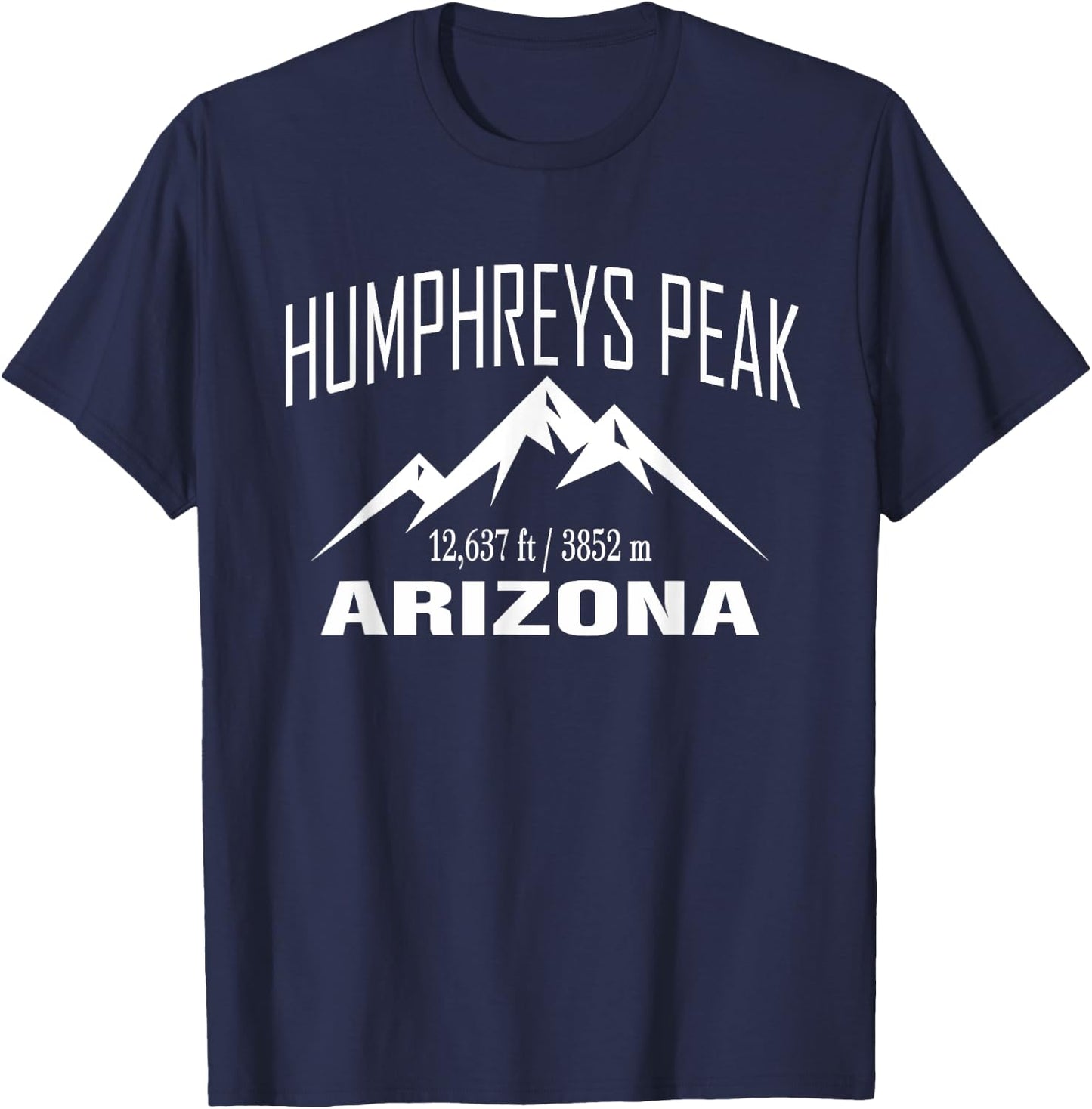 HUMPHREYS PEAK ARIZONA Climbing Summit Club Outdoor Gift T-Shirt - T-Shirt | Navy