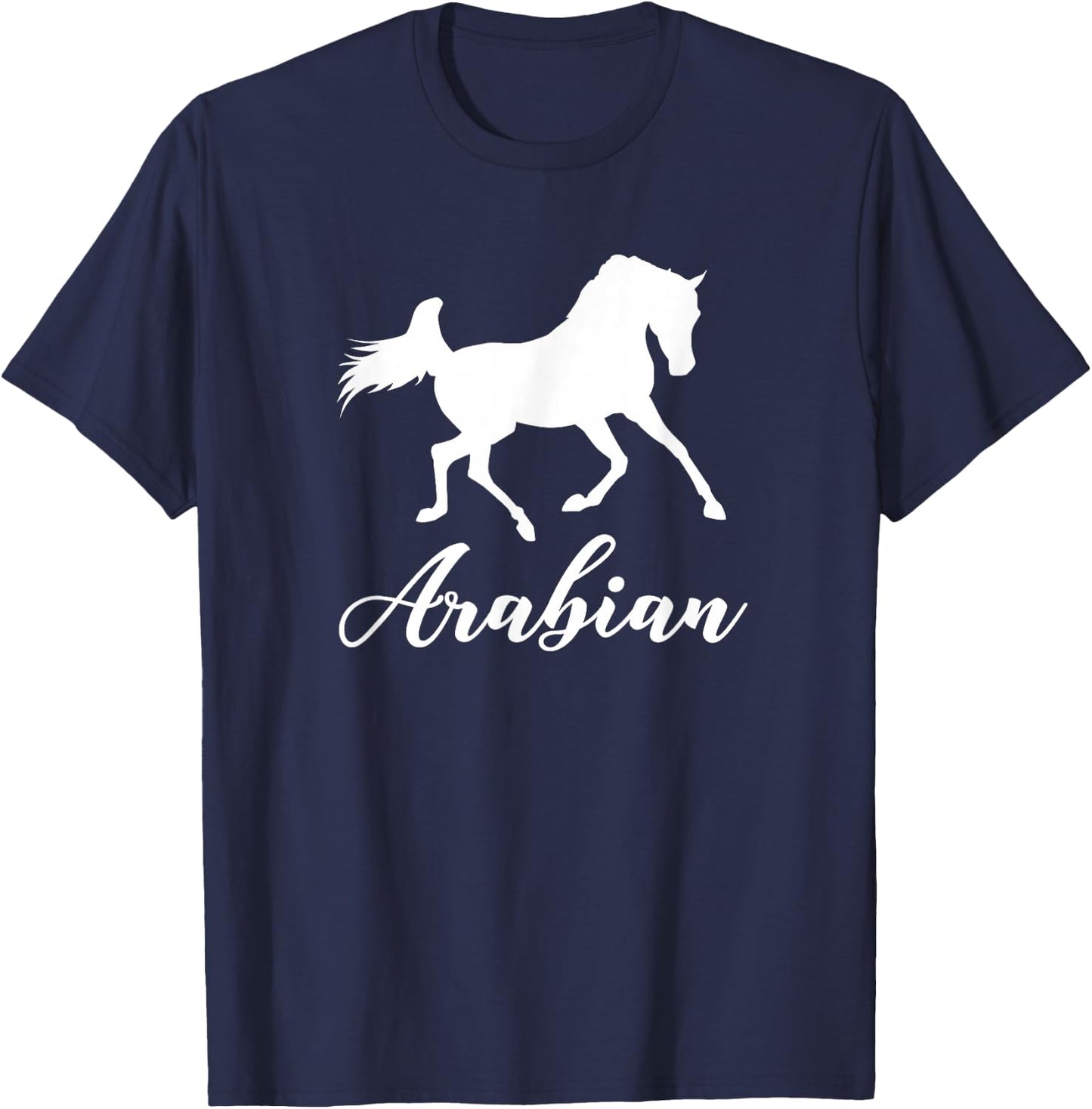 Silhouette of Arabian Horse T-Shirt - T-Shirt | Navy