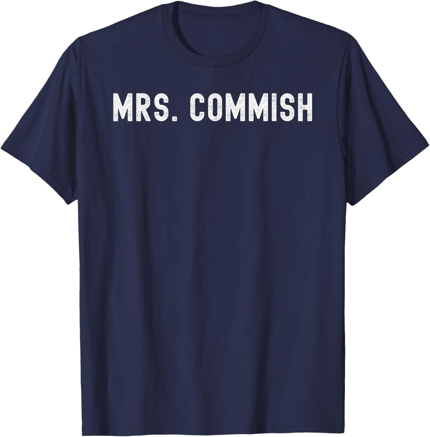 Mrs. Commish cute Fantasy Football commissioner wife FFL T-Shirt - T-Shirt | Navy