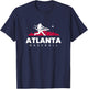 Atlanta Baseball Vintage Minimalist Retro Baseball Lover T-Shirt - T-Shirt | Navy