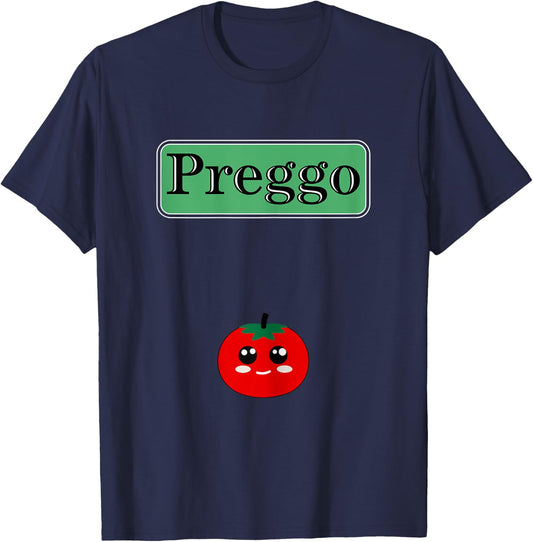 Preggo Sauce Funny Maternity Halloween Costume Tomato Sauce T-Shirt - T-Shirt | Navy