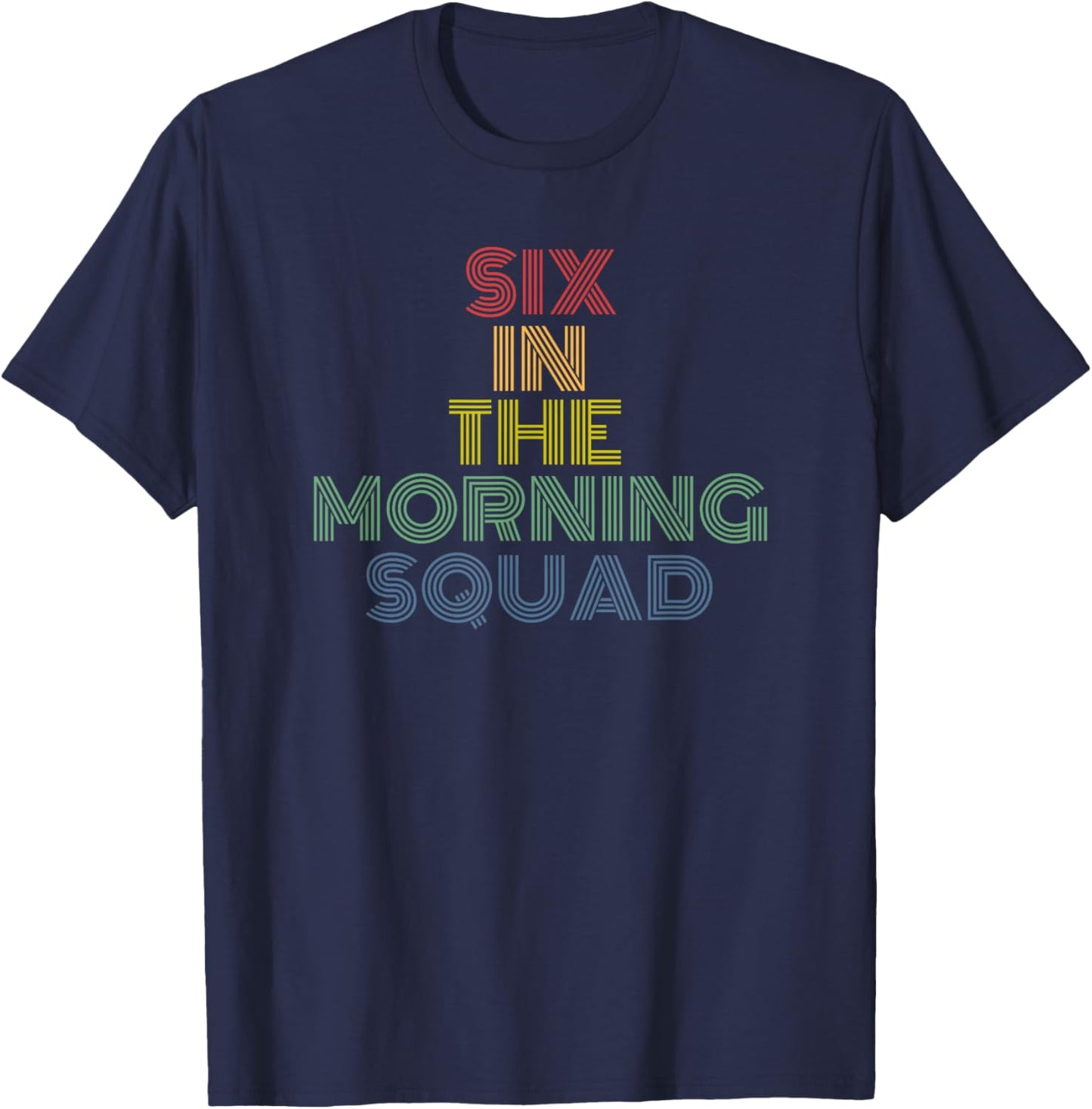 Six In The Morning Squad retro 70s vintage T-Shirt - T-Shirt | Navy