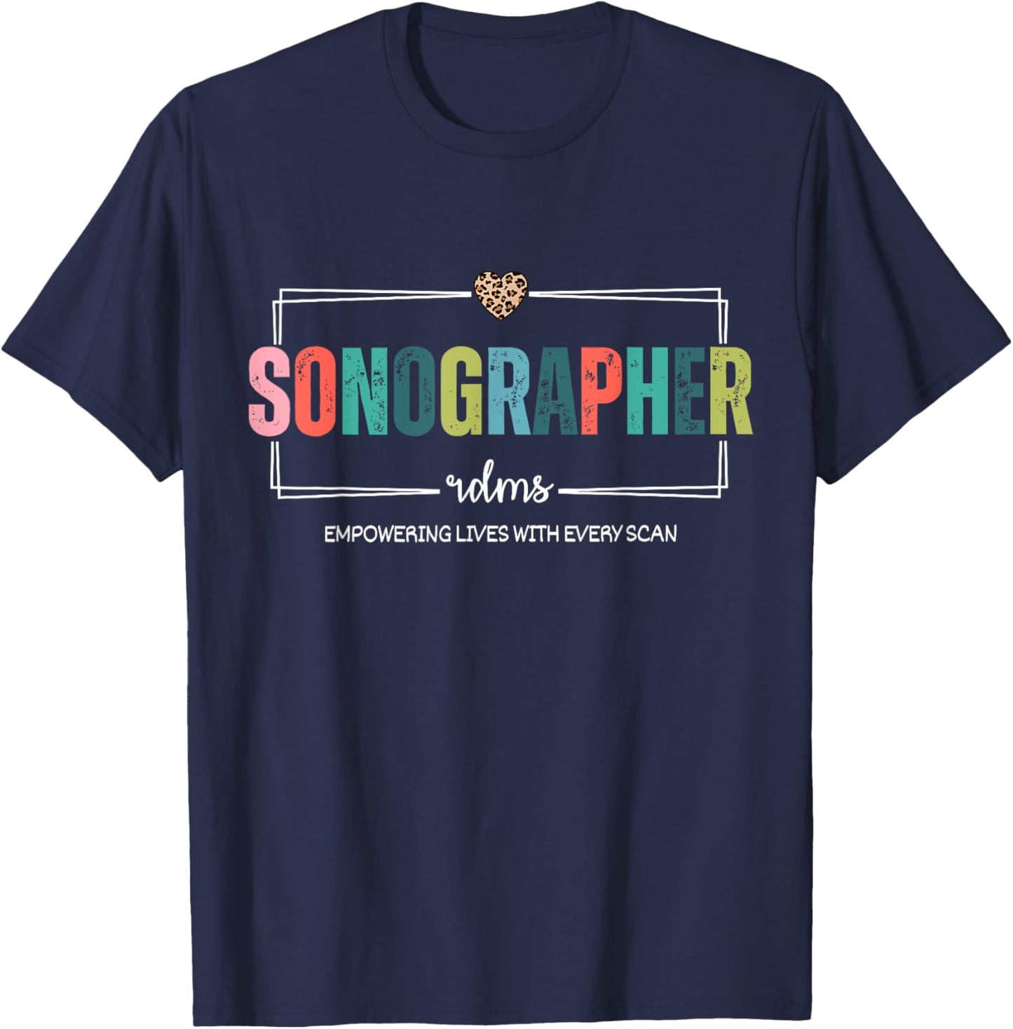 Retro Sonographer RDMS Sonography Ultrasound Tech Graduation T-Shirt - T-Shirt | Navy
