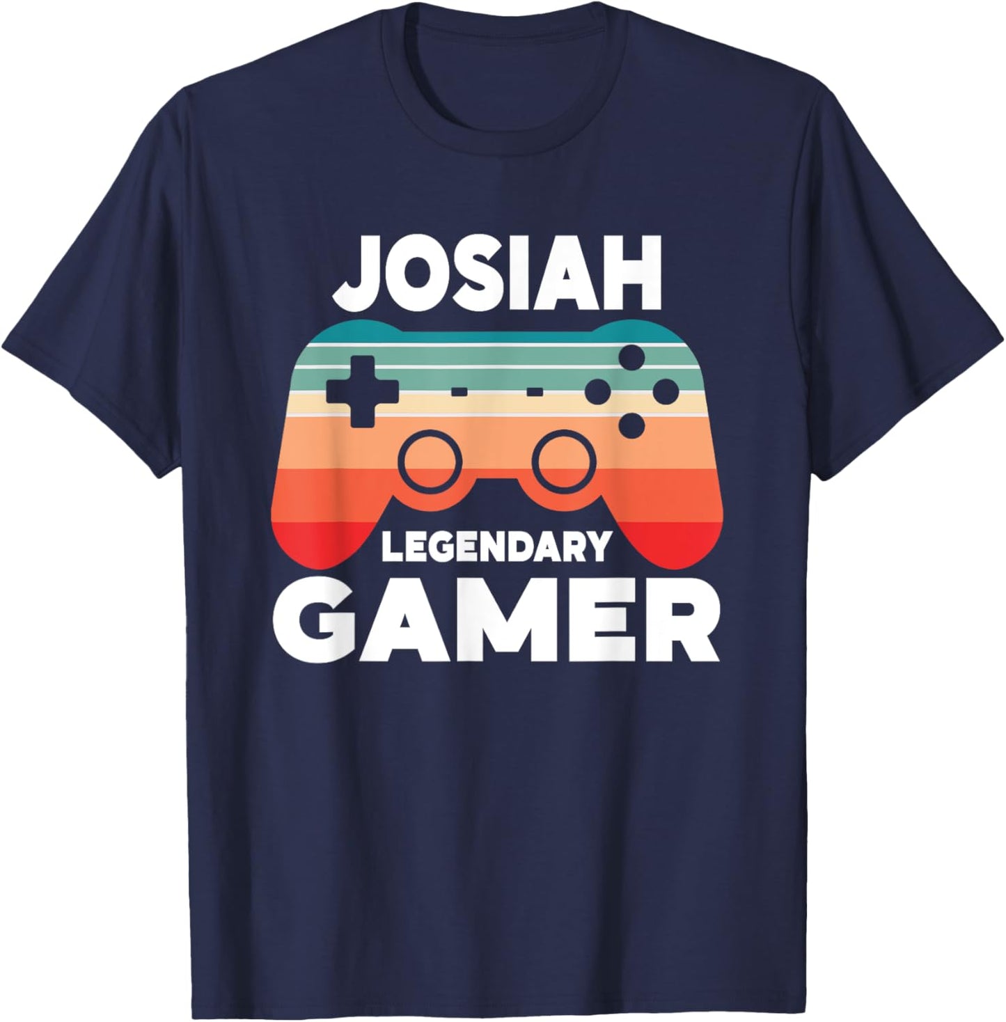 Josiah Legendary Gamer Funny Personalized Josiah Gamer T-Shirt - T-Shirt | Navy