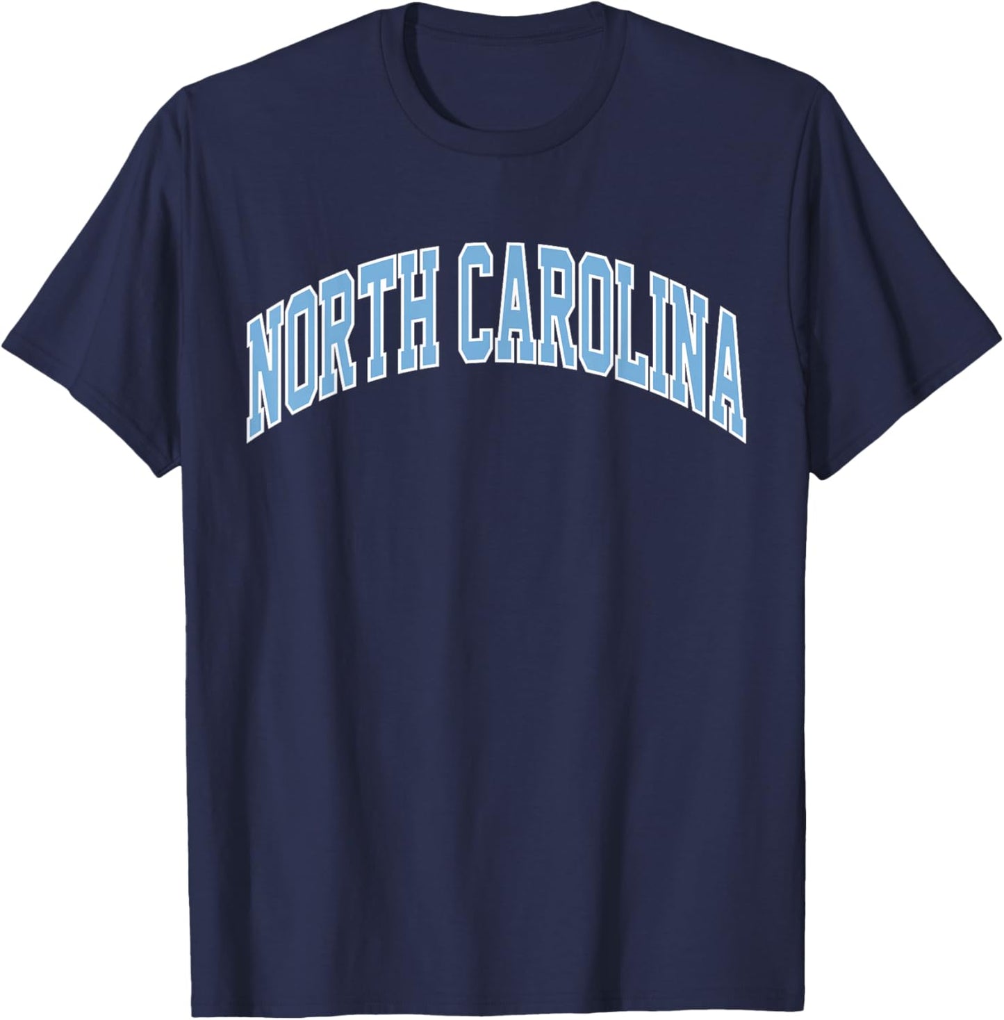 Retro North Carolina Blue Souvenir Simple North Carolina T-Shirt - T-Shirt | Navy