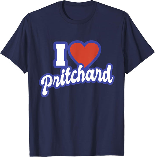 I Love Pritchard T-Shirt - T-Shirt | Navy