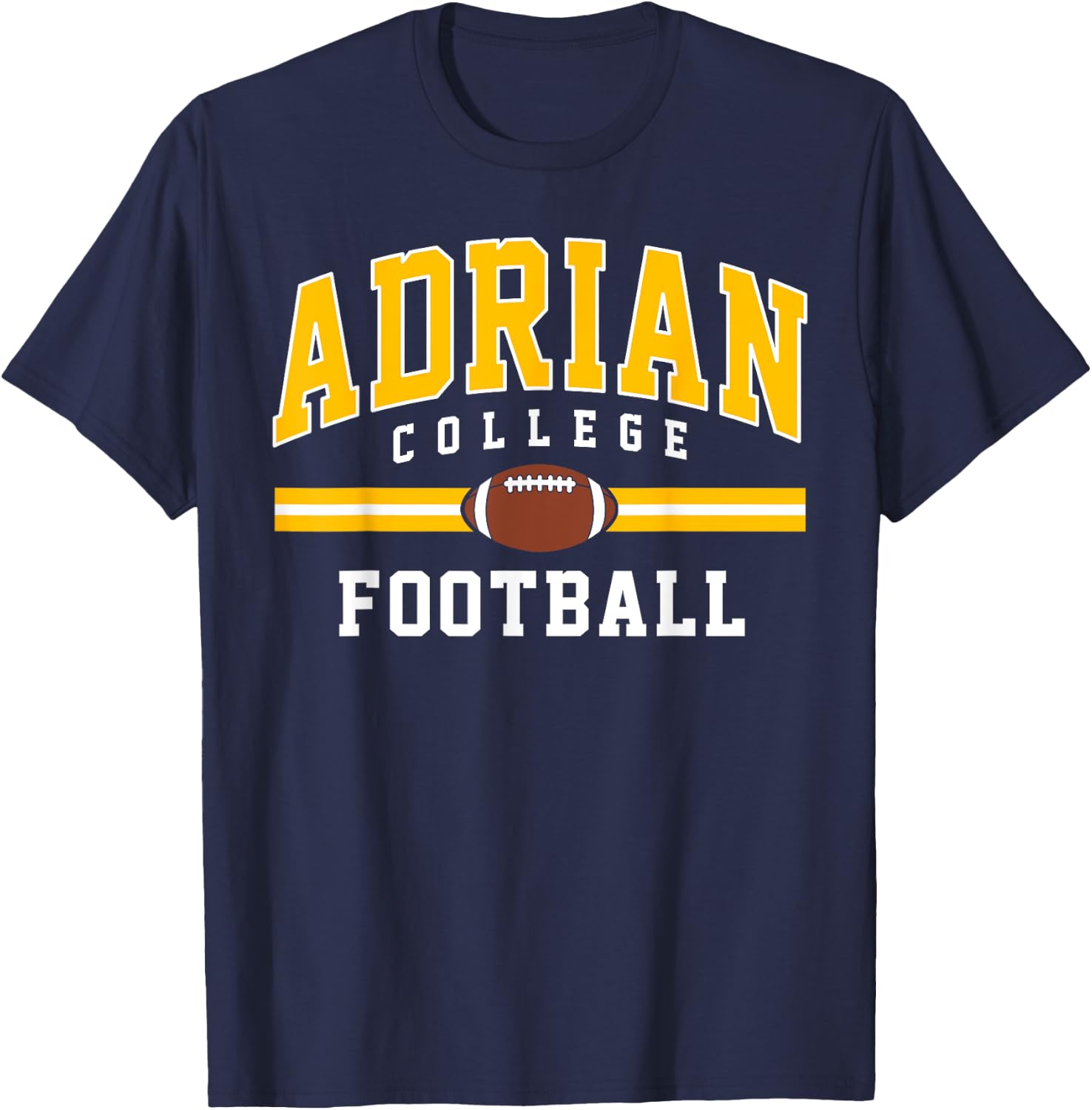 Adrian College Football Arch Vintage Design Women T-Shirt - T-Shirt | Navy