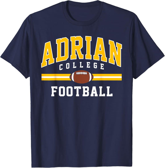 Adrian College Football Arch Vintage Design Women T-Shirt - T-Shirt | Navy