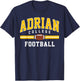 Adrian College Football Arch Vintage Design Women T-Shirt - T-Shirt | Navy