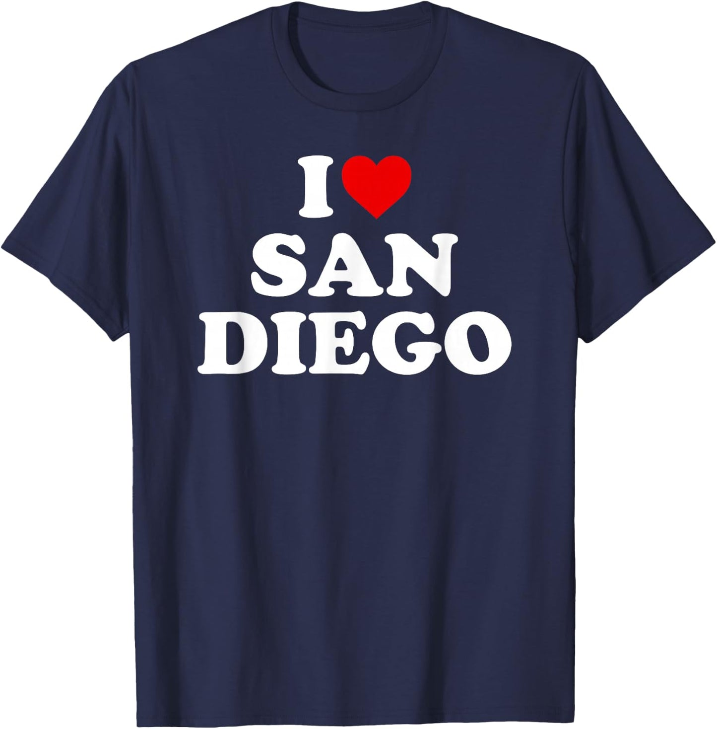 I Love San Diego - Heart T-Shirt - T-Shirt | Navy