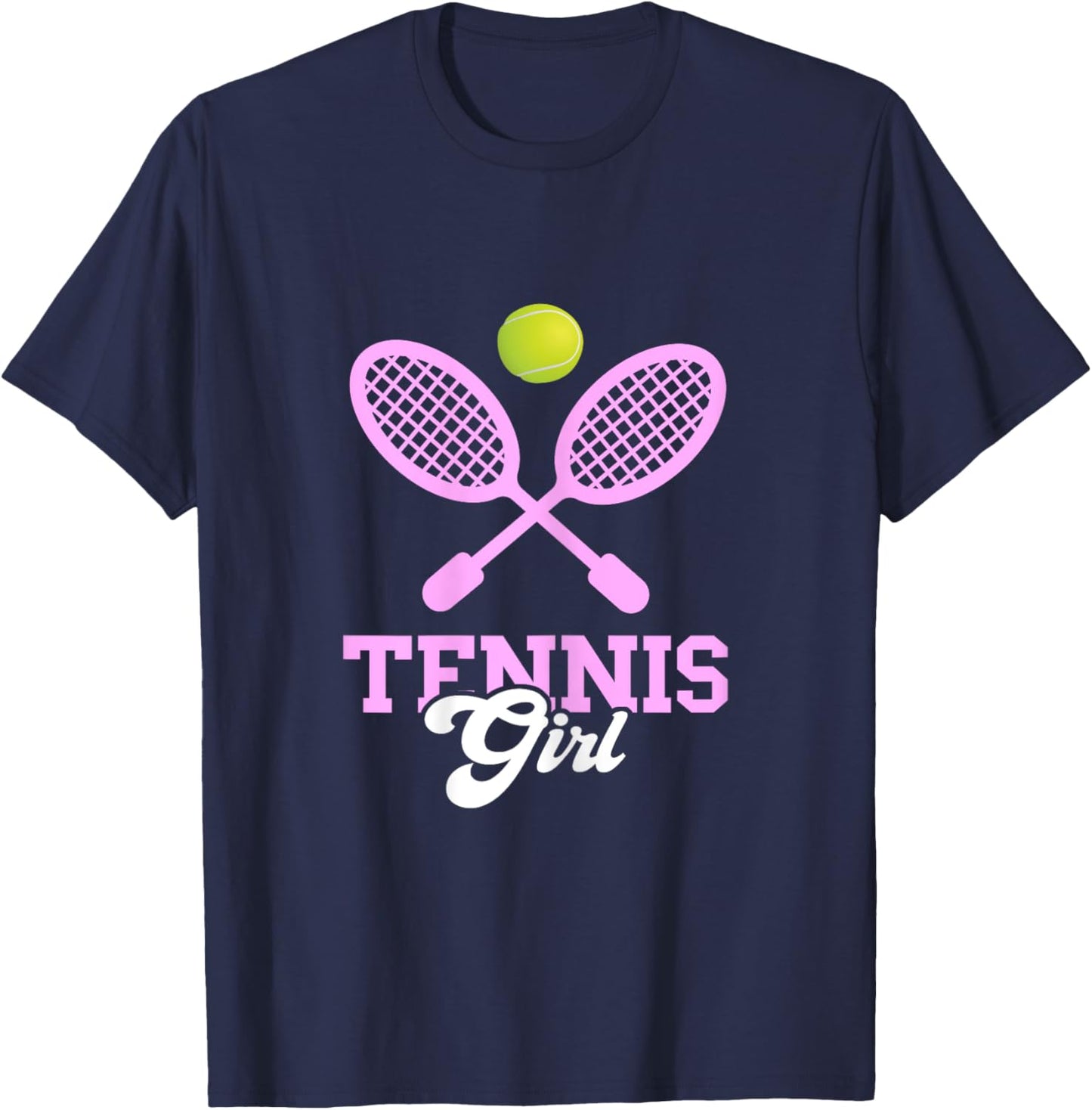 Tennis Girl Tennis Lover Tennis Racquet Tennis Player T-Shirt - T-Shirt | Navy