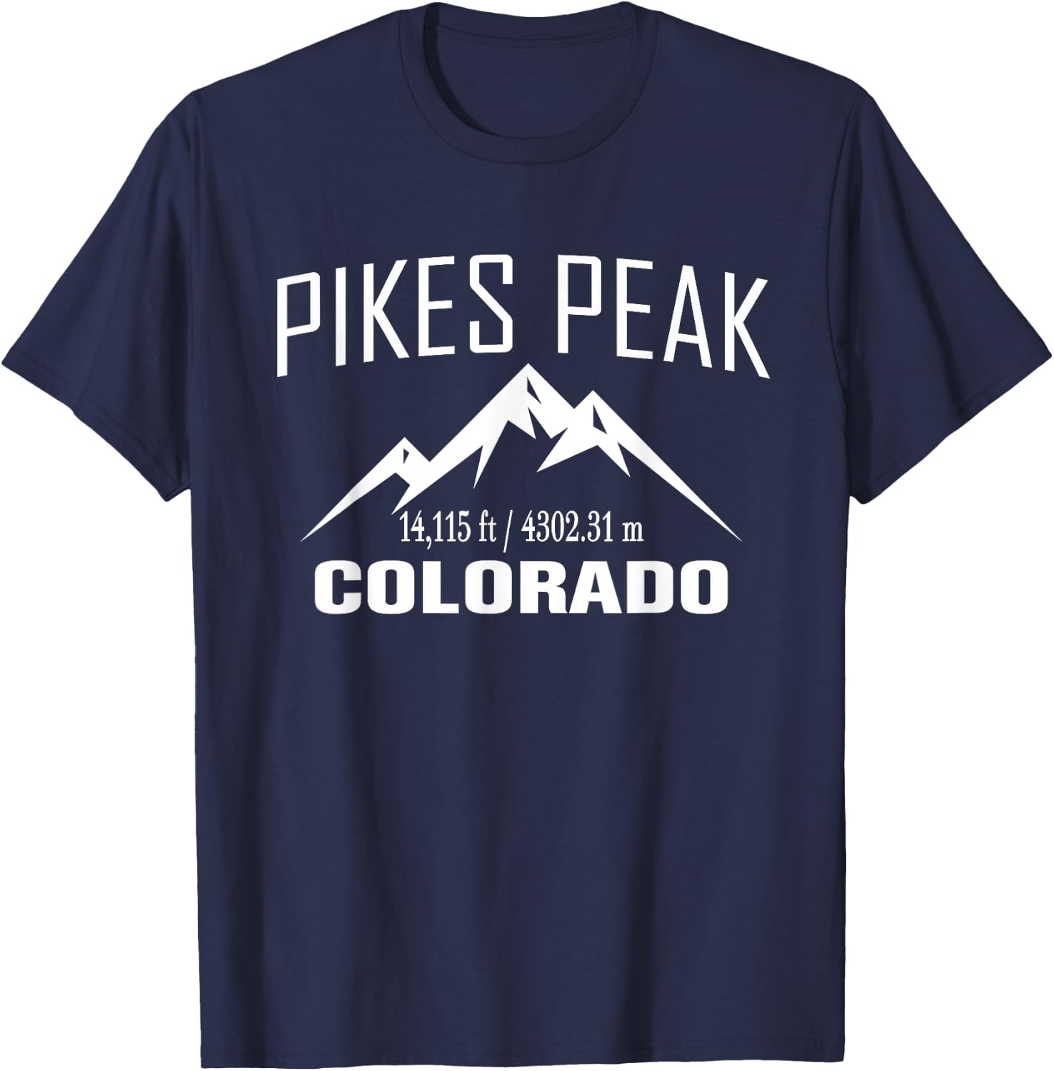 PIKES PEAK COLORADO Climbing Summit Club Outdoor Gift T-Shirt - T-Shirt | Navy