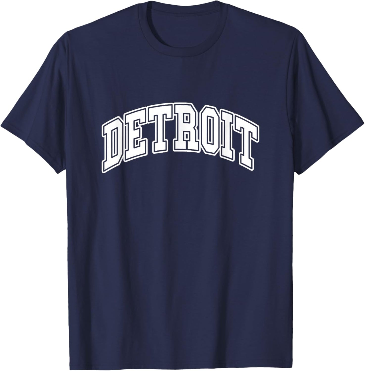 DETROIT - Throwback Design - Classic T-Shirt - T-Shirt | Navy
