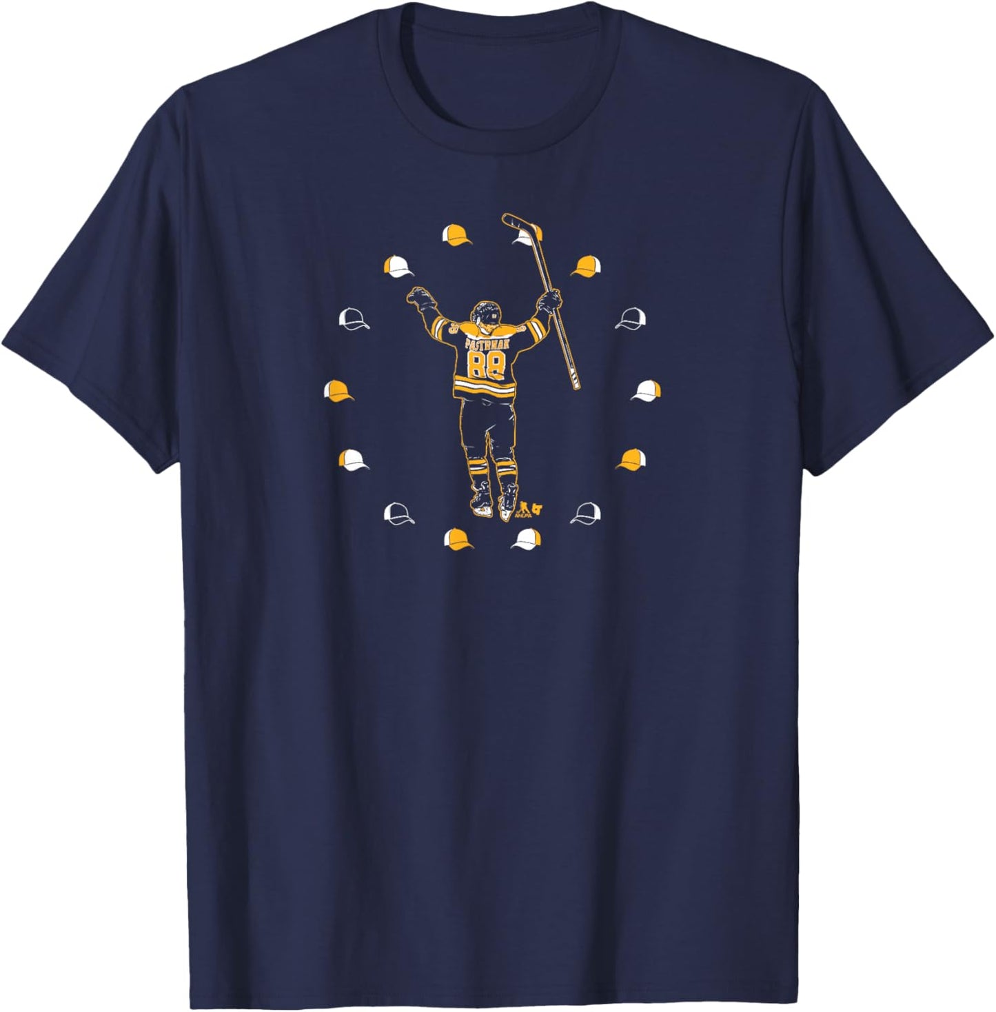 David Pastrnak - Hat Trick - Boston Hockey T-Shirt - T-Shirt | Navy