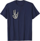 Official Skeleton Hand Shocker Sign on Chest T-Shirt - T-Shirt | Navy