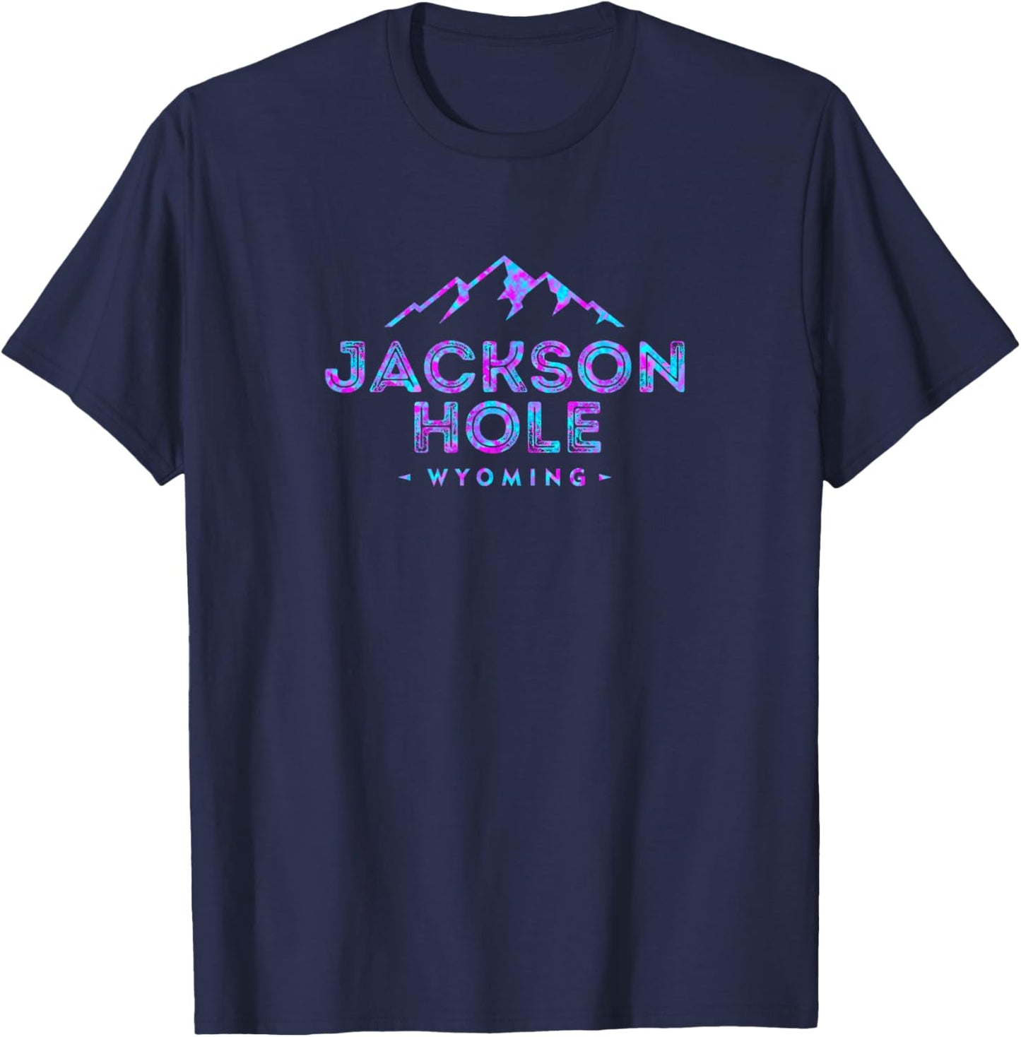 Retro Jackson Hole Wyoming Colorful Vintage Girls T-Shirt - T-Shirt | Navy