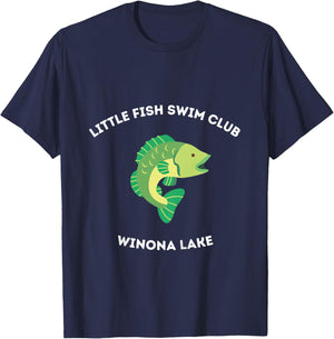 Kids Winona Lake, Indiana - Little Fish Cute T-Shirt - T-Shirt | Navy