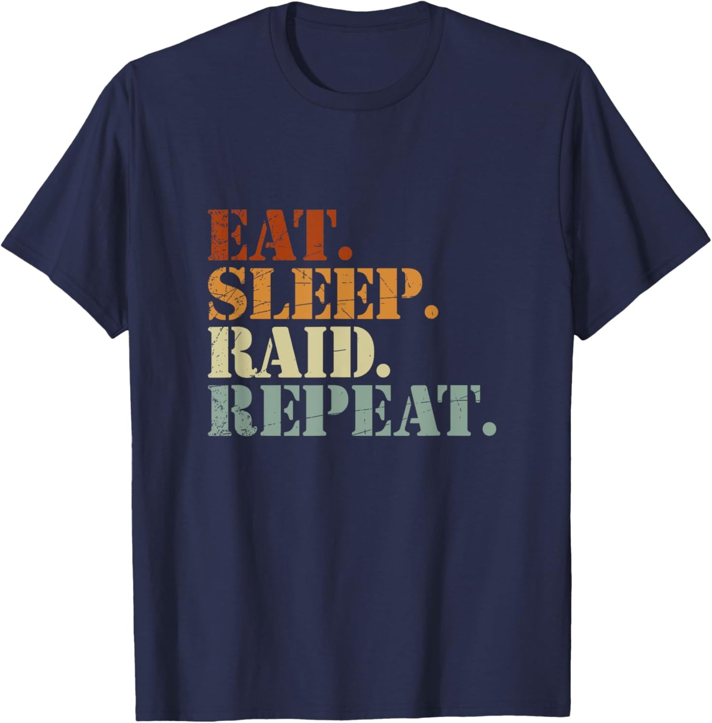 Funny Video Gamer Raid Gift Sports Gaming T-Shirt - T-Shirt | Navy