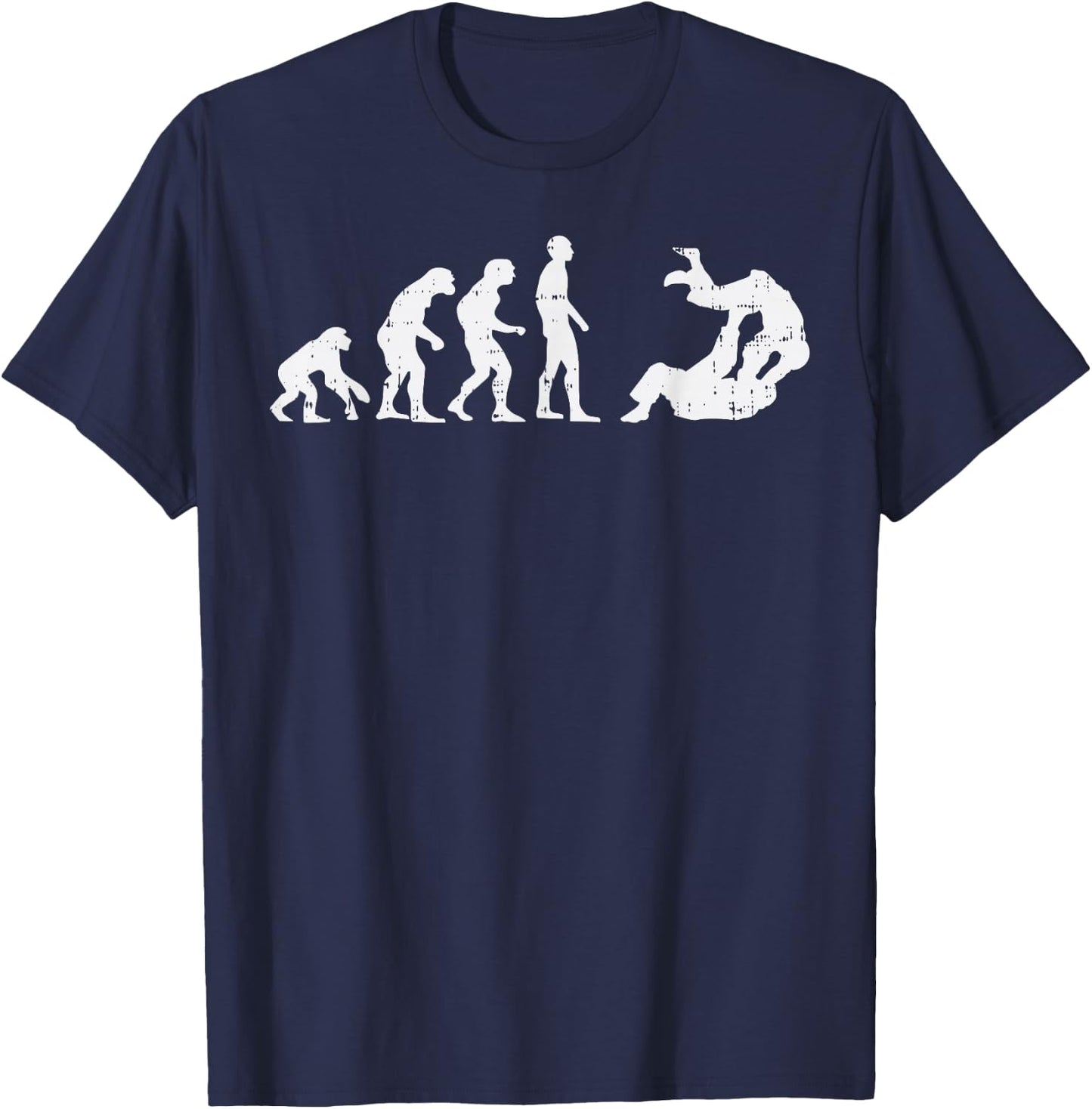 Brazilian Jiu Jitsu Judo Evolution Funny Martial Arts Gift T-Shirt - T-Shirt | Navy