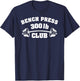 300 Lbs Pound Bench Press Club Gym Weightlifting Powerlift T-Shirt - T-Shirt | Navy