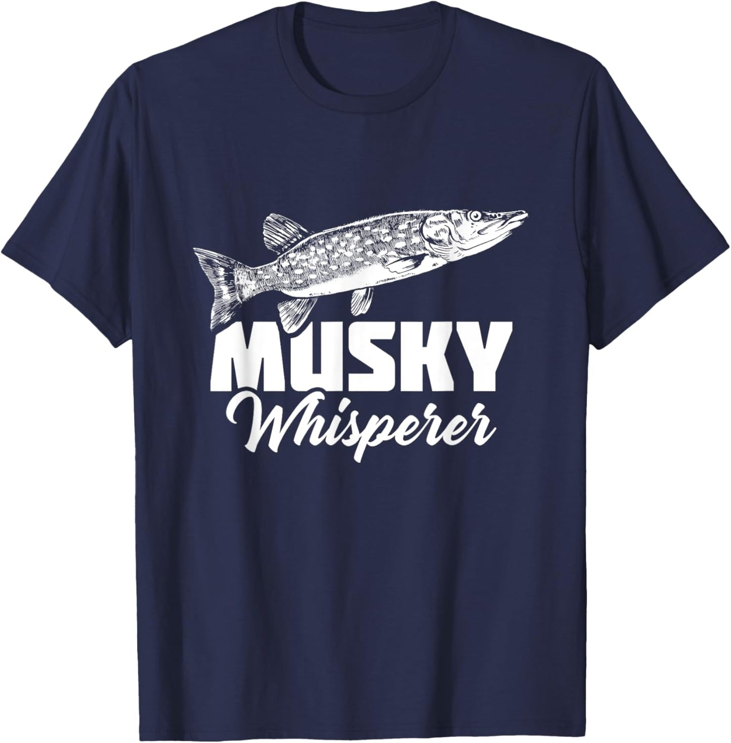 Musky Fishing Muskie Lure Fish Hunting Muskellunge T-Shirt - T-Shirt | Navy