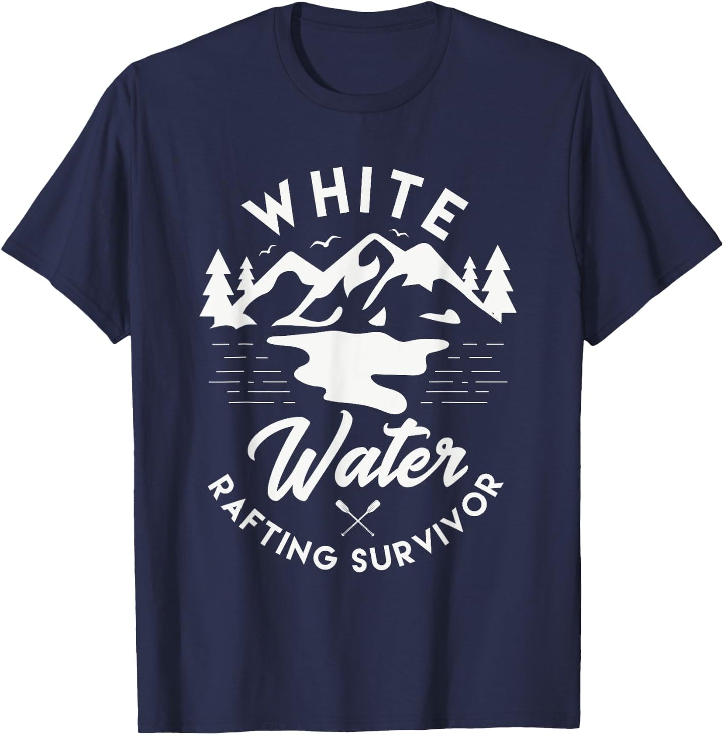 White water rafting survivor Design for a Rafting fan T-Shirt - T-Shirt | Navy