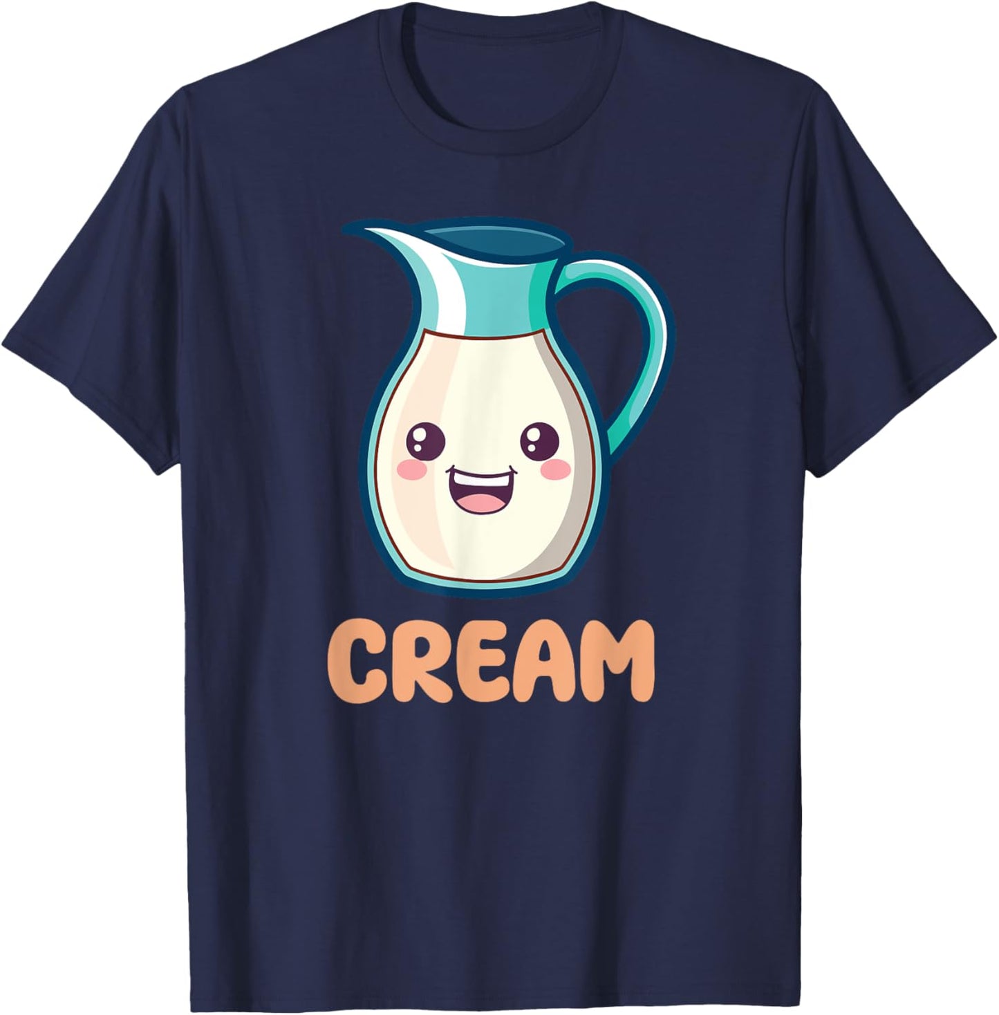 Coffee & Creamer Matching Couple Halloween Best Friends T-Shirt - T-Shirt | Navy