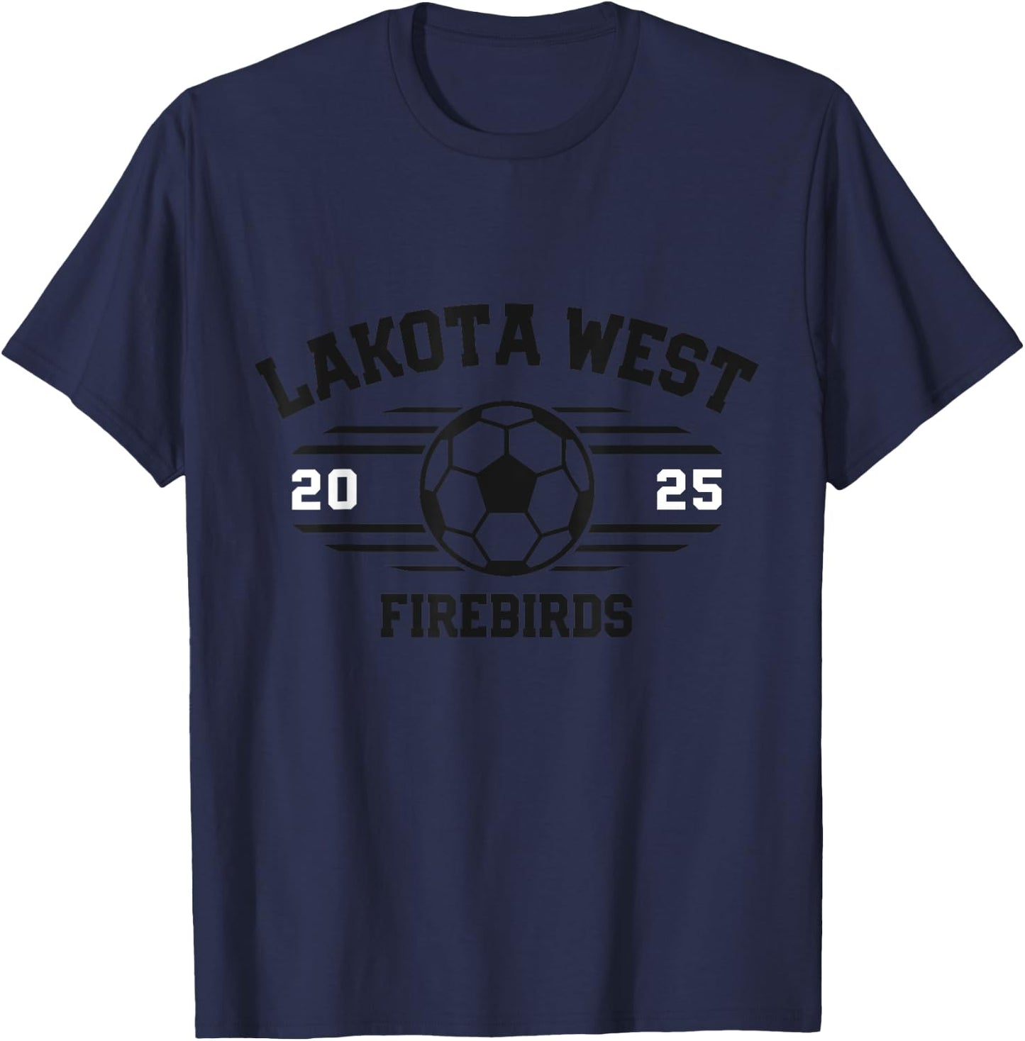 Lakota West Firebirds Soccer Ball 2025 T-Shirt - T-Shirt | Navy