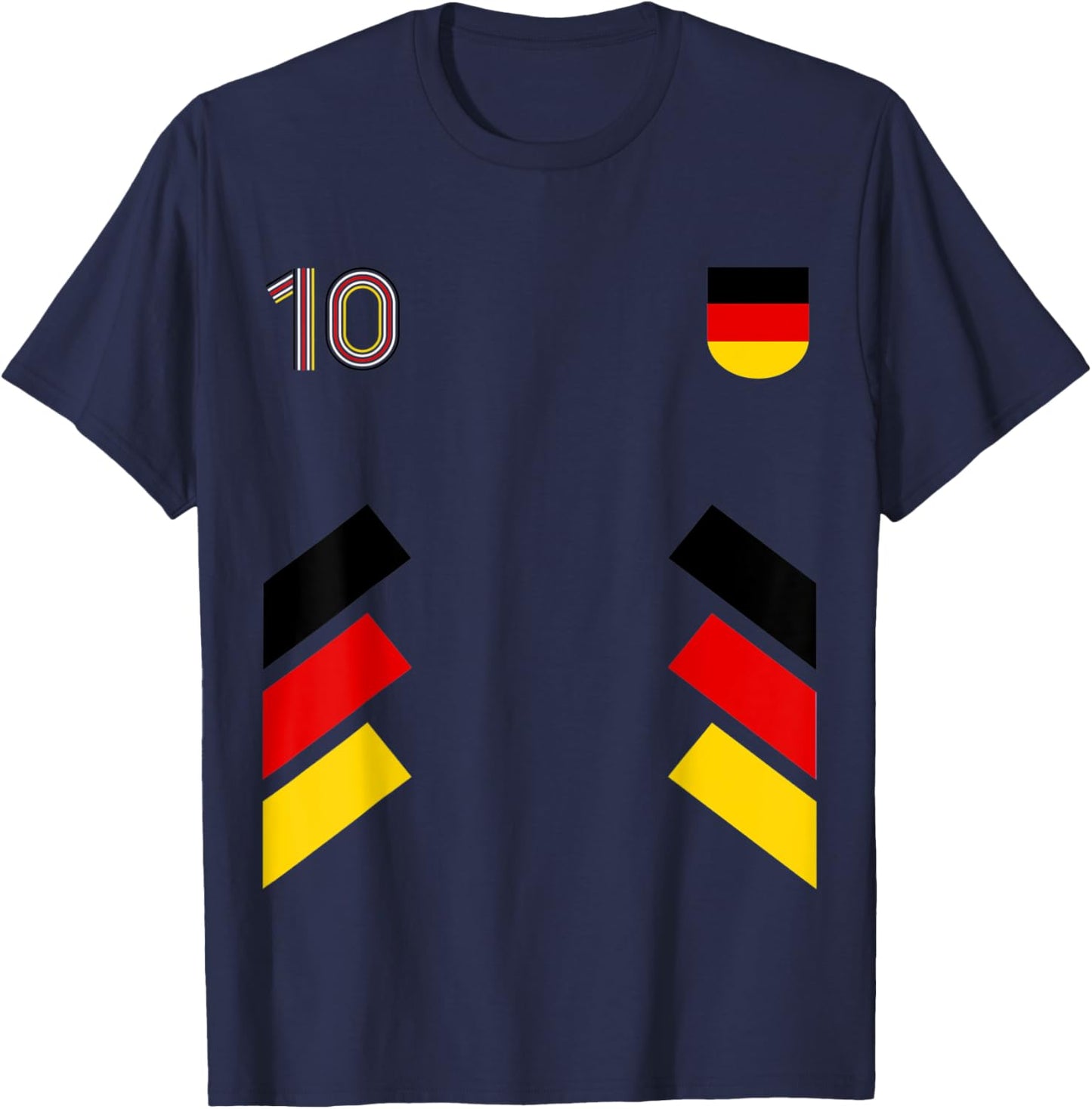 Retro10 Germany Football Germany Soccer Germany Flag T-Shirt - T-Shirt | Navy