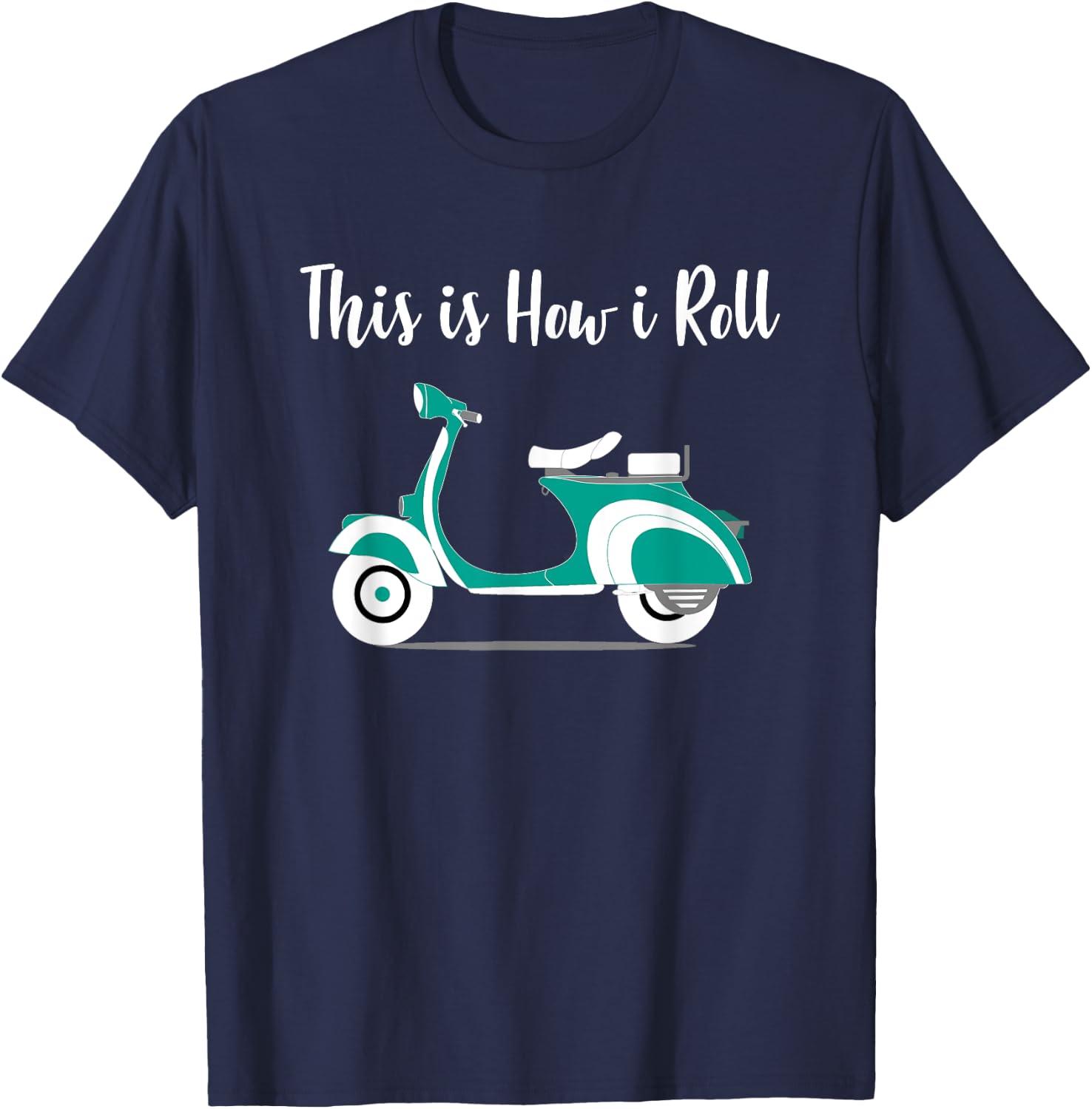This is How I Roll Vintage Scooter Moped T-Shirt - T-Shirt | Navy