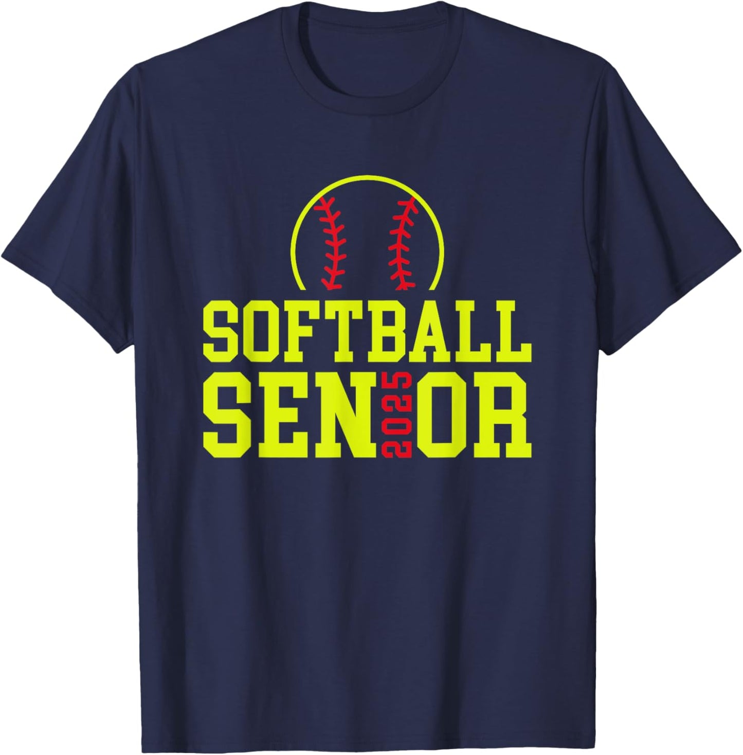 Class of 2025 Softball Senior Night T-Shirt - T-Shirt | Navy