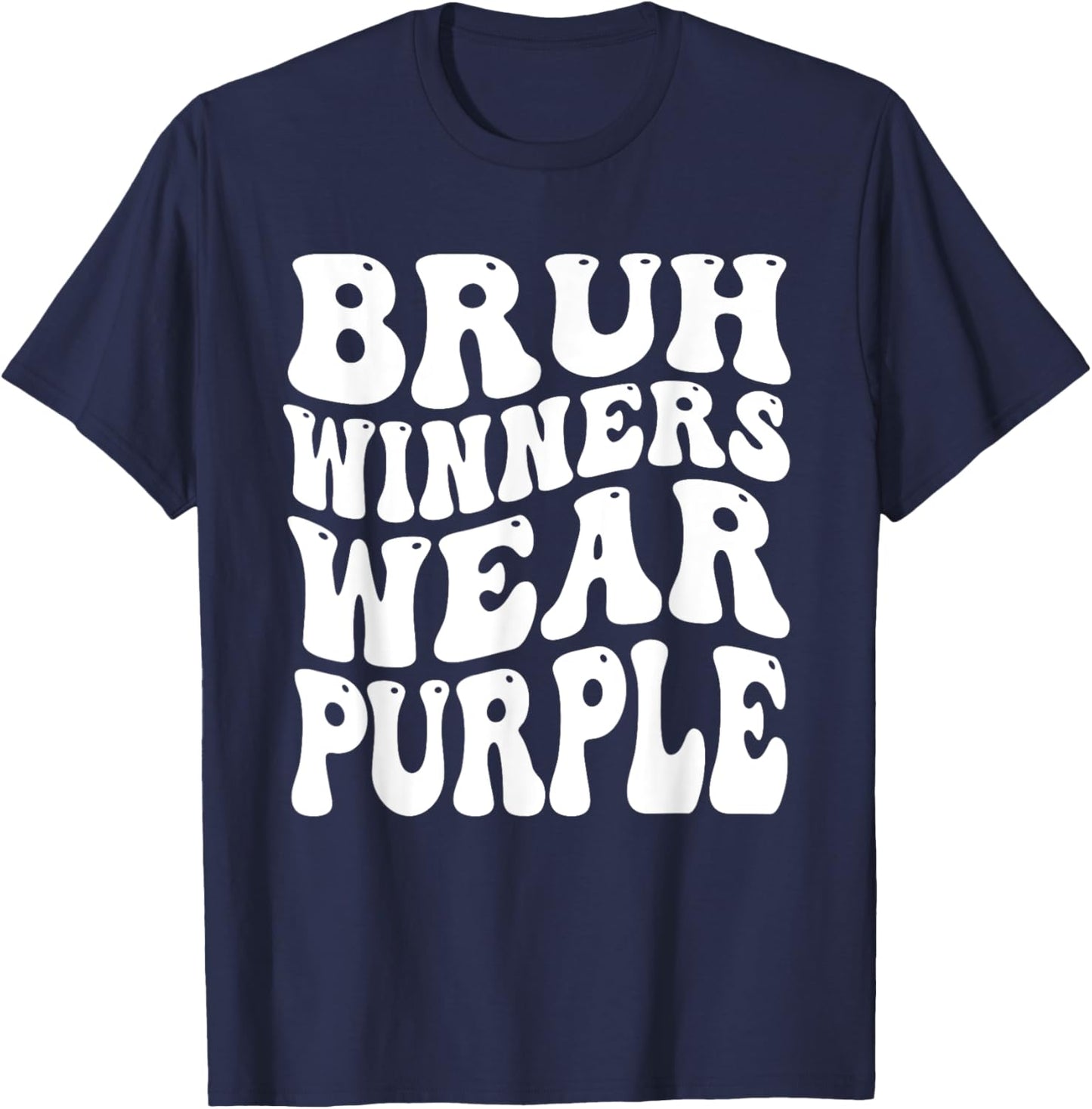 Winners Wear Purple Team Sports day Game Spirit Week Groovy T-Shirt - T-Shirt | Navy