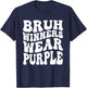 Winners Wear Purple Team Sports day Game Spirit Week Groovy T-Shirt - T-Shirt | Navy