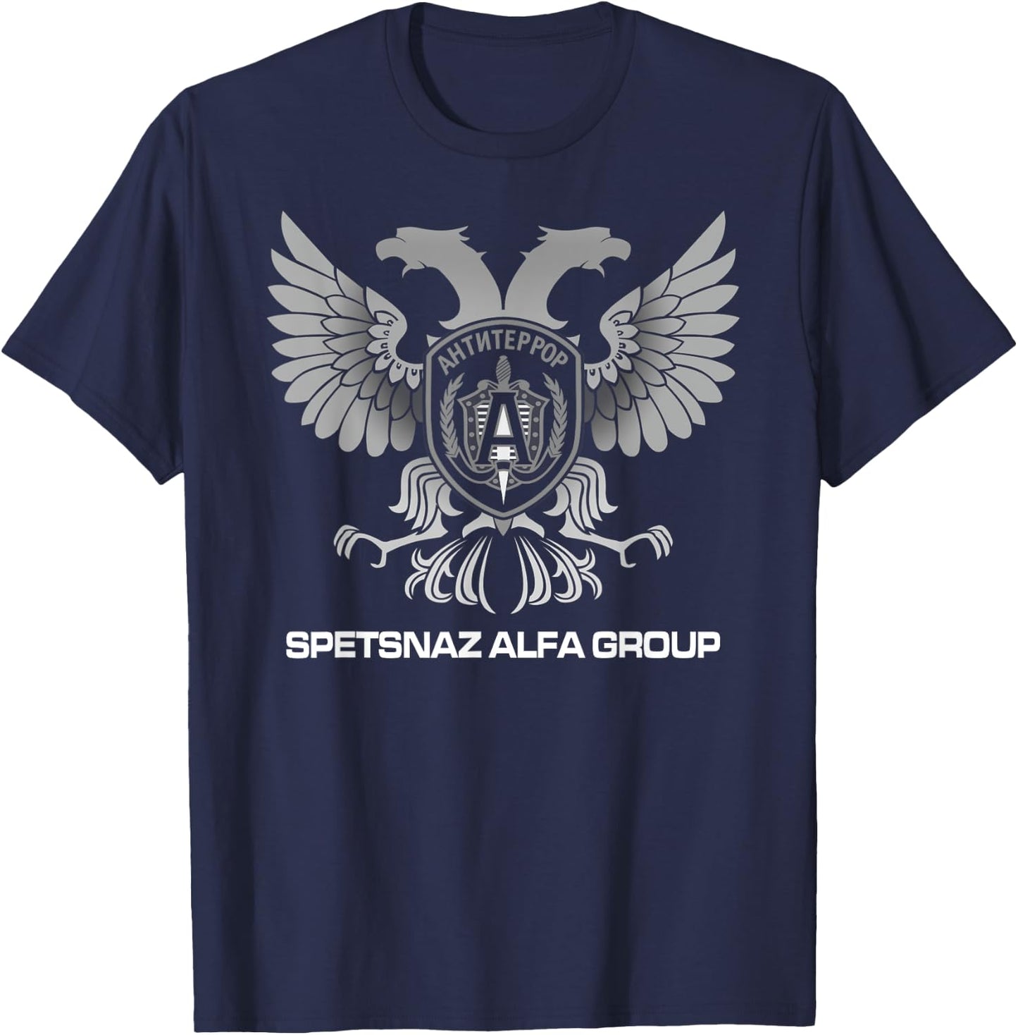 Russian Spetsnaz Alfa Group Eagle T-Shirt - T-Shirt | Navy