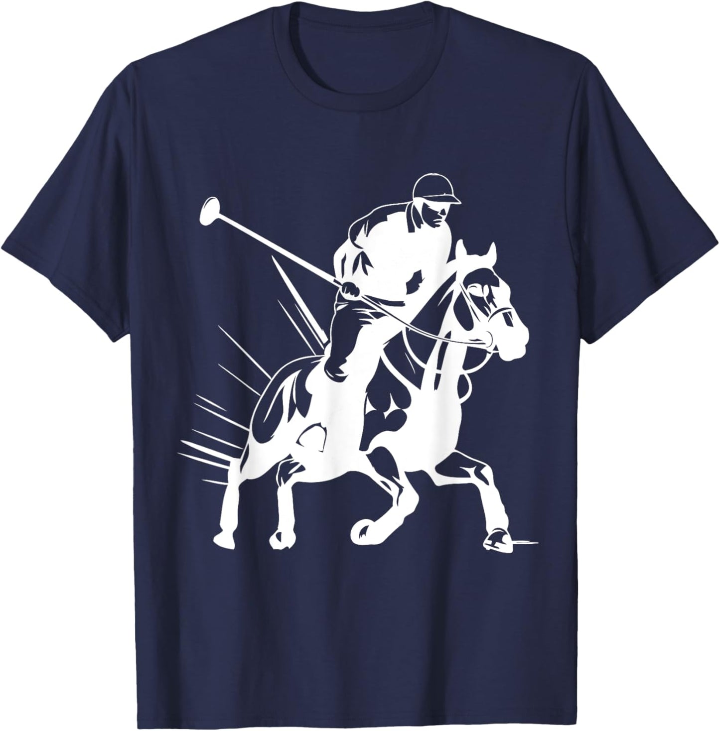Polo Player Horse Sport Ride Riding Equestrian Sport Rider T-Shirt - T-Shirt | Navy
