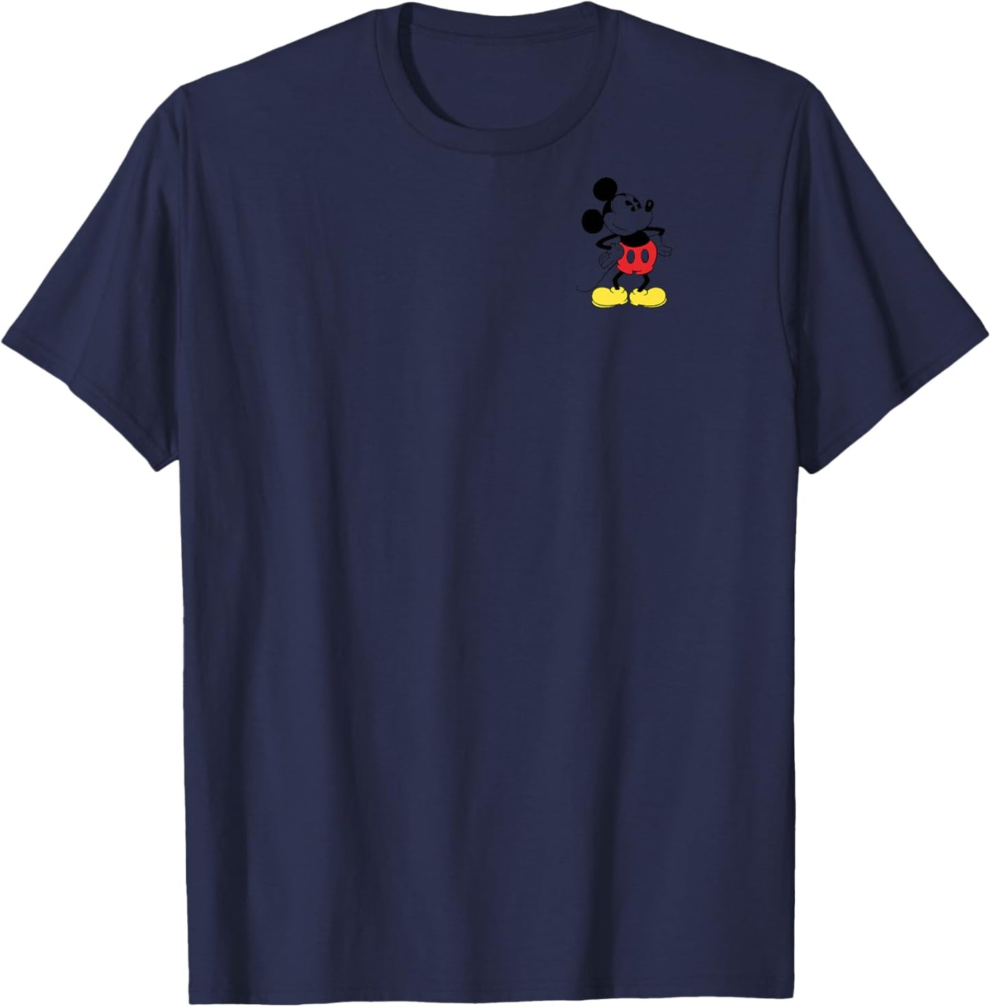 Disney Mickey And Friends Classic Mickey Small Pocket Logo Raglan Baseball T-Shirt - T-Shirt | Navy