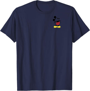 Disney Mickey And Friends Classic Mickey Small Pocket Logo Raglan Baseball T-Shirt - T-Shirt | Navy