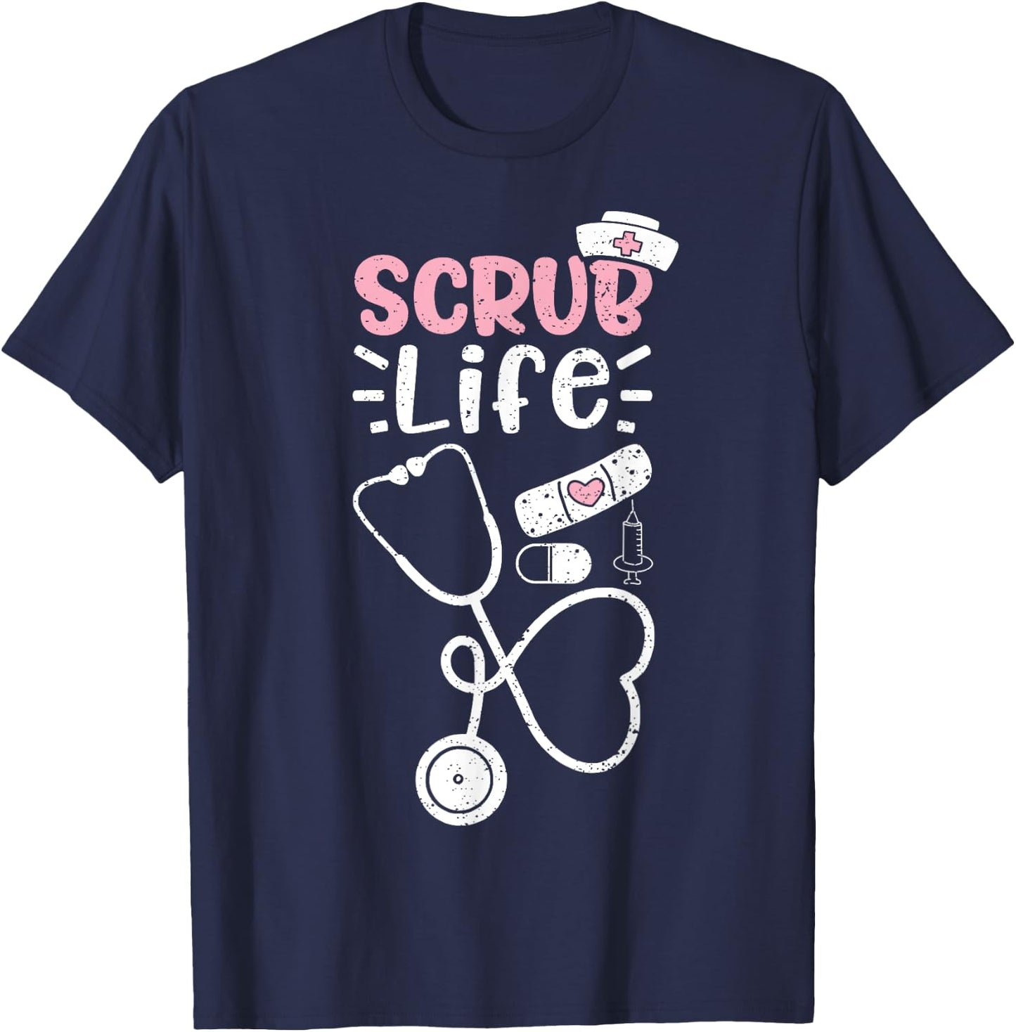 Scrub Life - Nurse Life T-Shirt - T-Shirt | Navy