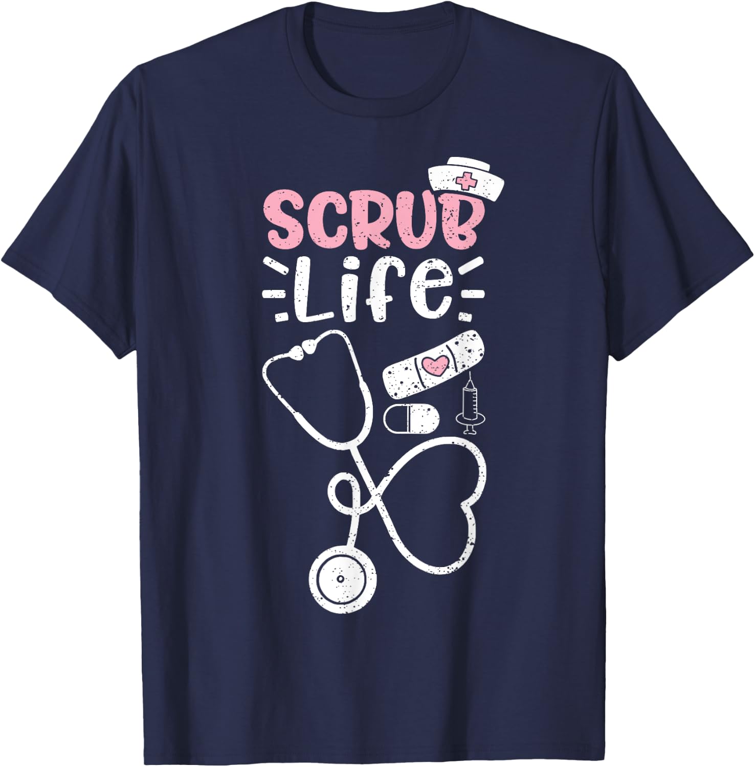 Scrub Life - Nurse Life T-Shirt - T-Shirt | Navy