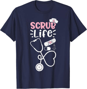 Scrub Life - Nurse Life T-Shirt - T-Shirt | Navy