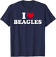 I Love Beagles T-Shirt - T-Shirt | Navy