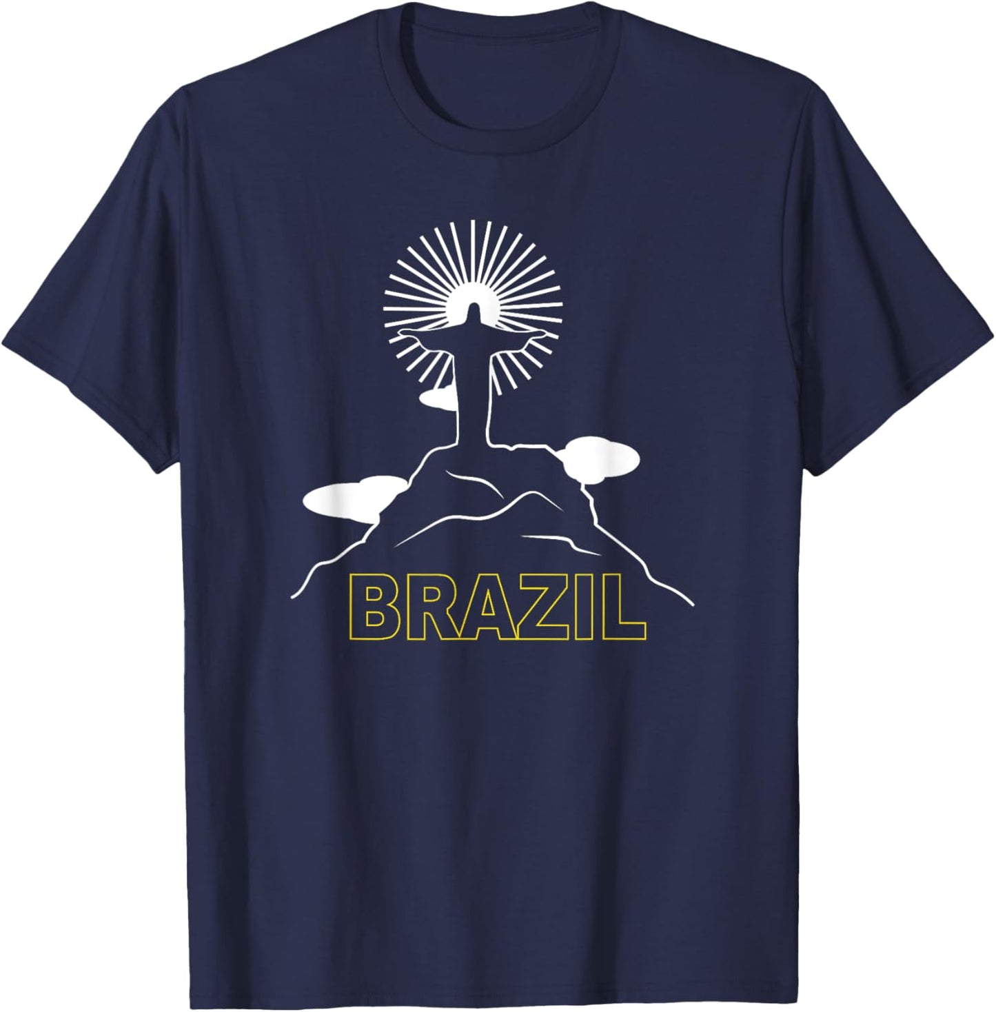 Brazil Christ The Redeemer Brasil Brazilian Pride T-Shirt - T-Shirt | Navy