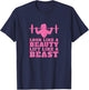 Weightlifting - Look Like A Beauty Lift Like A Beast T-Shirt - T-Shirt | Navy