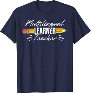 Multilingual Learner Teacher Appreciation Women T-Shirt - T-Shirt | Navy